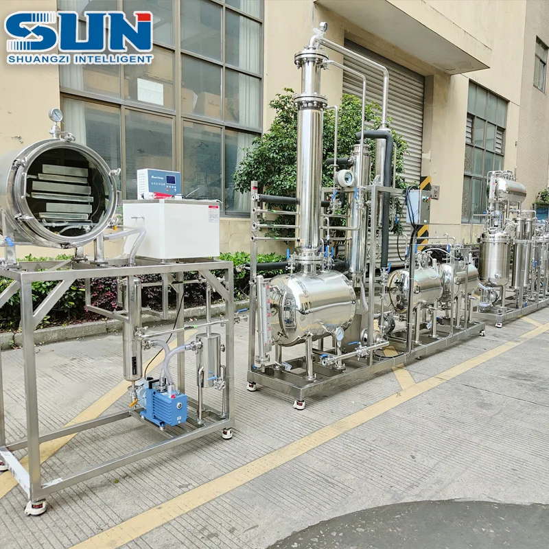 Small Laboratory Stainless Steel Plant Extraction Production Line Stevia Fruit Extract Equipment for Powder Form