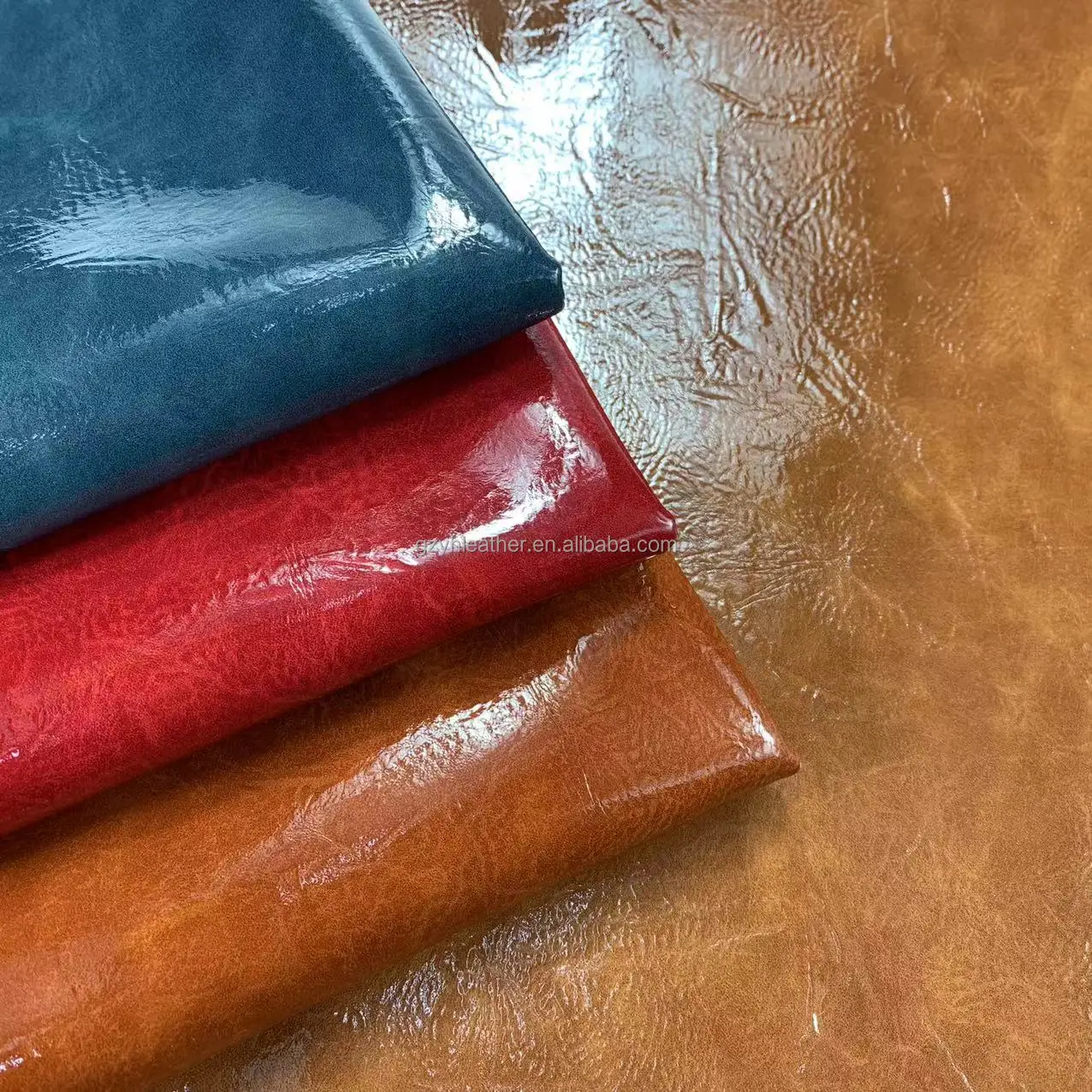 Shiny 1.2mm Waterproof smooth Painted oil PU Synthetic rexine leather for Sofa Bag Garment Furniture Decorative Chair Use