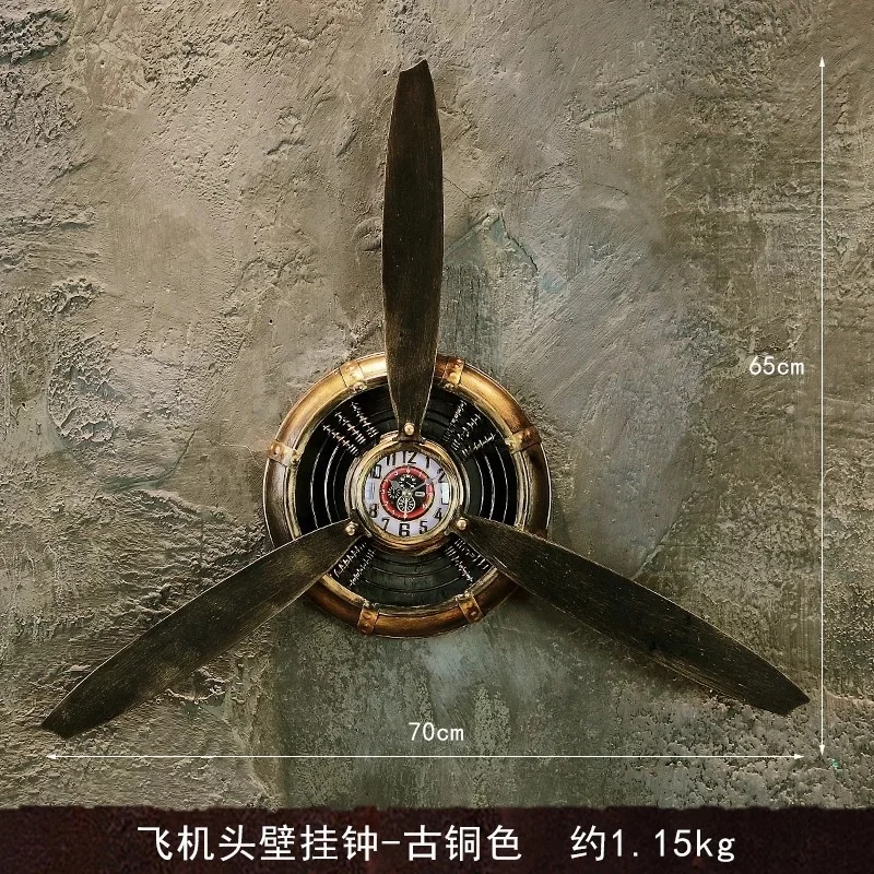 2022 New Creative Wall Art Propeller Vintage Metal Statue Bar Coffee Indoor Room Wall Art Decor