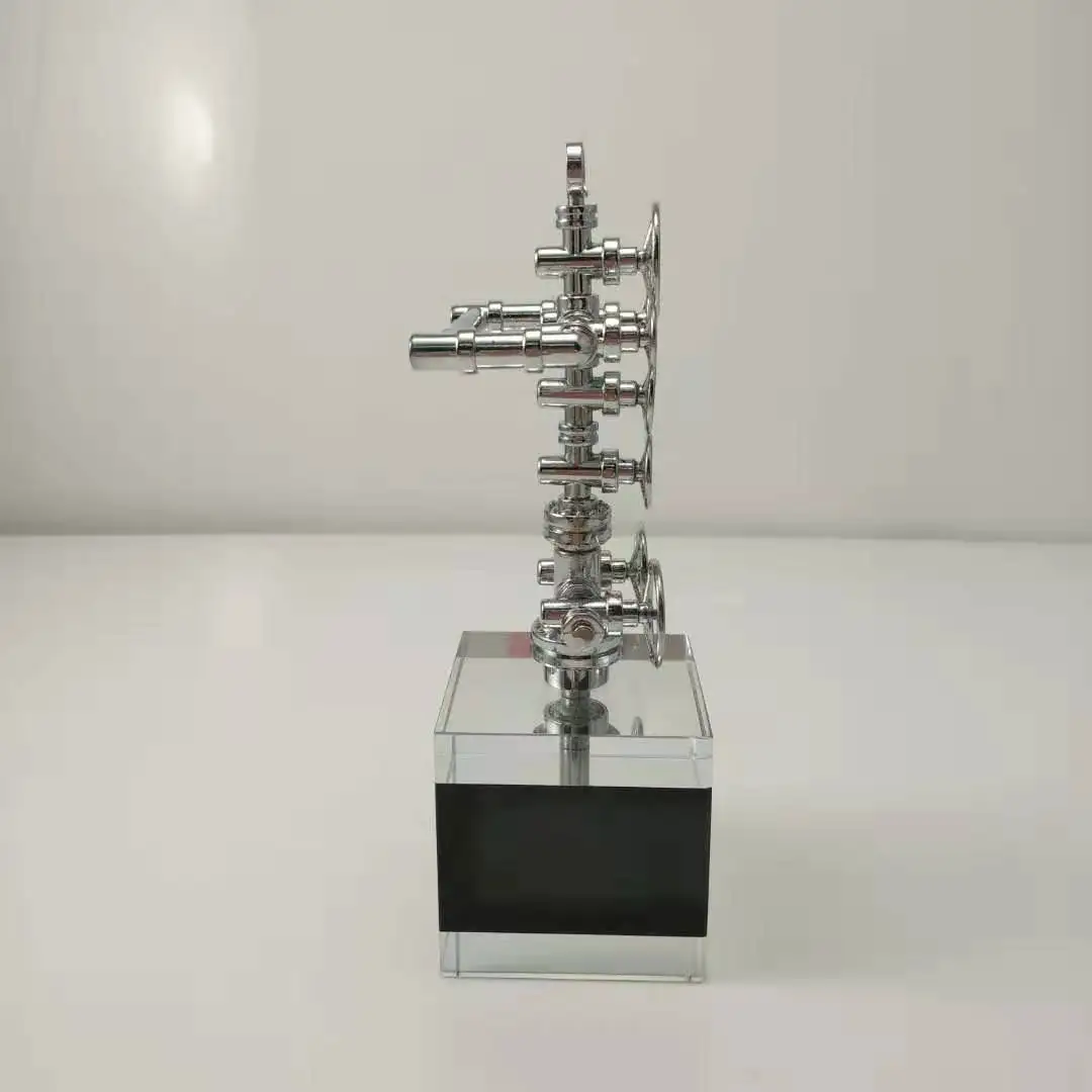 handmade crystal oil rig model gift