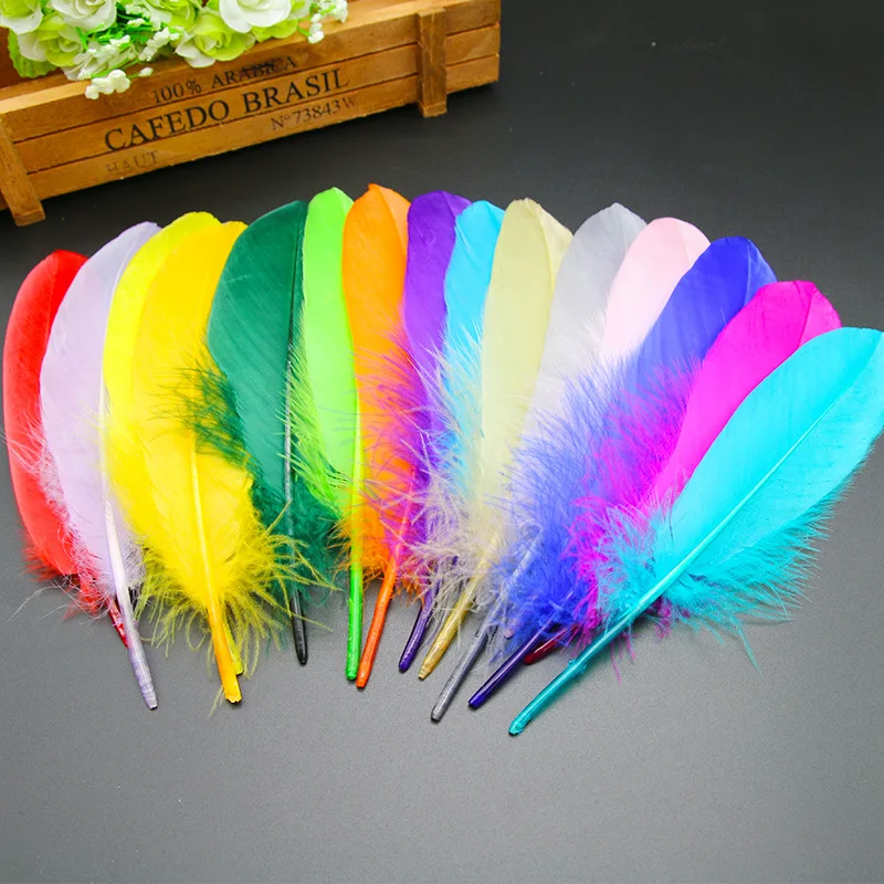 28 Color Large In Stock Supply Diy Feather Hard Large Floating Feather Wedding Wedding Dress Children Handmade Decoration