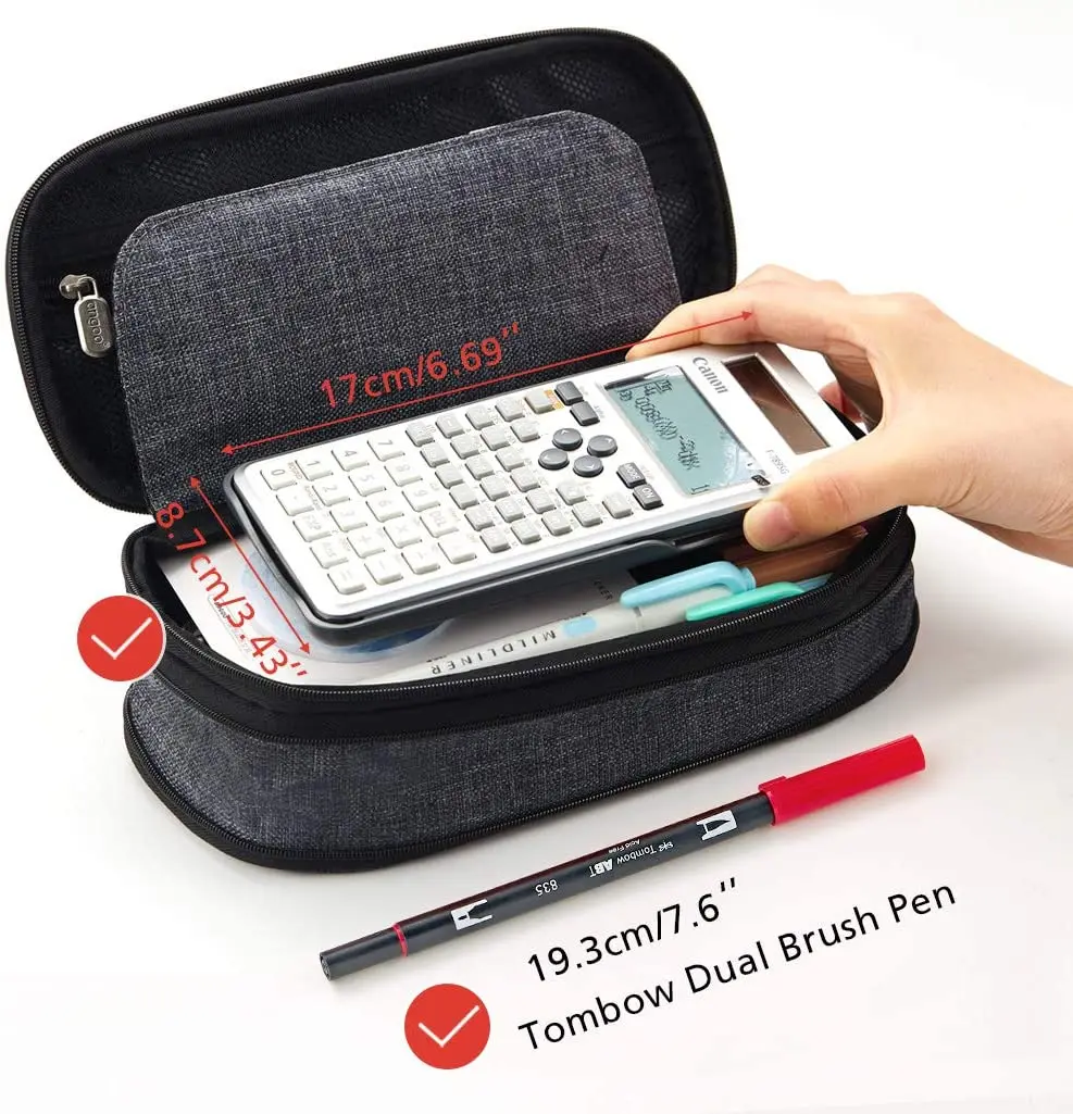 Office College School Large Storage High Capacity Pouch Holder Box Big Capacity Men Pencil Pen Case Bag