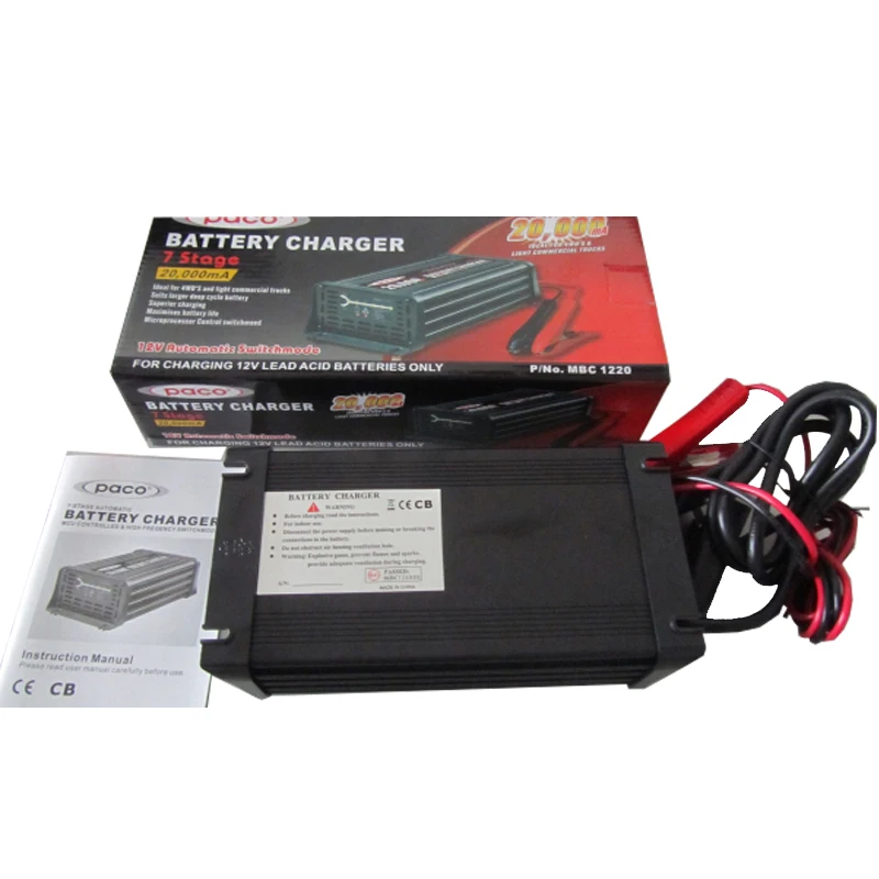 7 Stage Automatic Charging Battery Charger Output 110v Dc 12V 10A Standard Battery Electric PACO with CE CB Ross Certificate