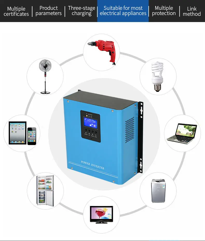 China Manufacturer 1500 Watt 220V/230V/240V Pure Sine Wave Inverter Off Grid Solar Power Inverter