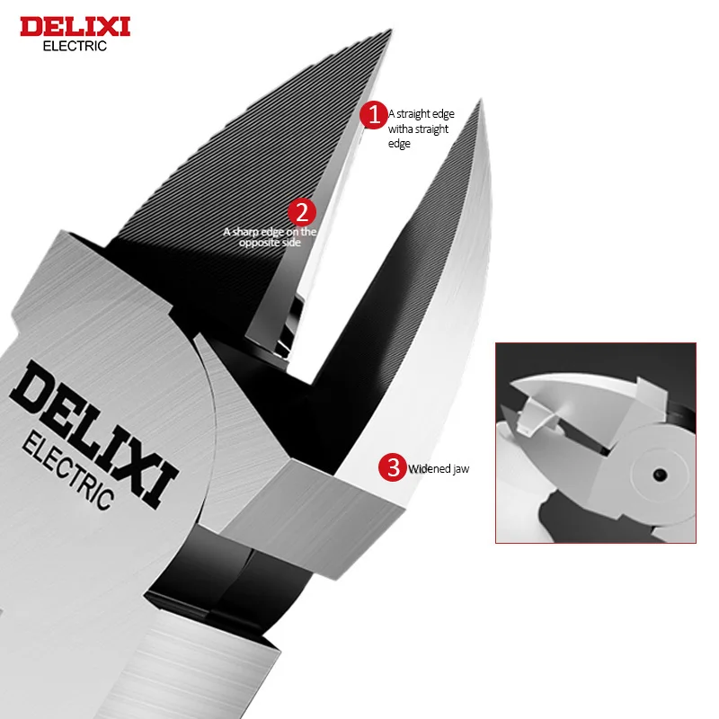 Delixi Electric Hardware Tools Wire Plier Universal Crv Steel Wire Cutters Multifunctional Hand Tool Electrician Pliers