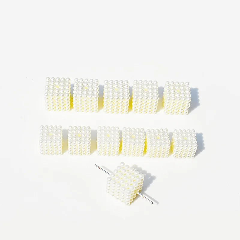 Wholesale DIY Handmade Earpiece Accessories ABS Imitation Pearl Ball Straight Hole Loose baroque pearl beads