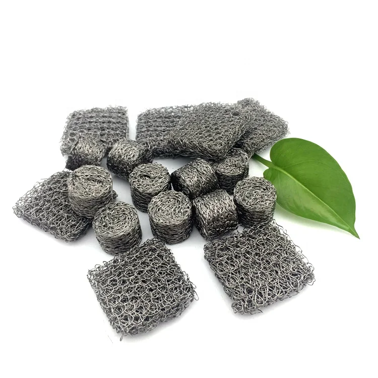 
stainless steel foam lance gauze mesh compressed knitted mesh filter 