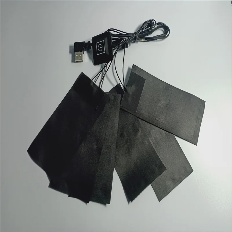 Graphene clothing heating film one drag six