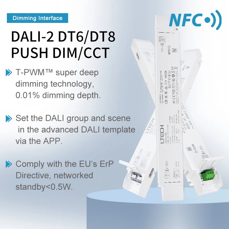 LTECH LM-240-24-G2D2 0 ~ 240 Вт 10 А 24 В NFC DALI2 СВЕТОДИОДНЫЙ Драйвер Регулируемый корпус длина затемнения интеллектуальный настраиваемый светодиодный драйвер
