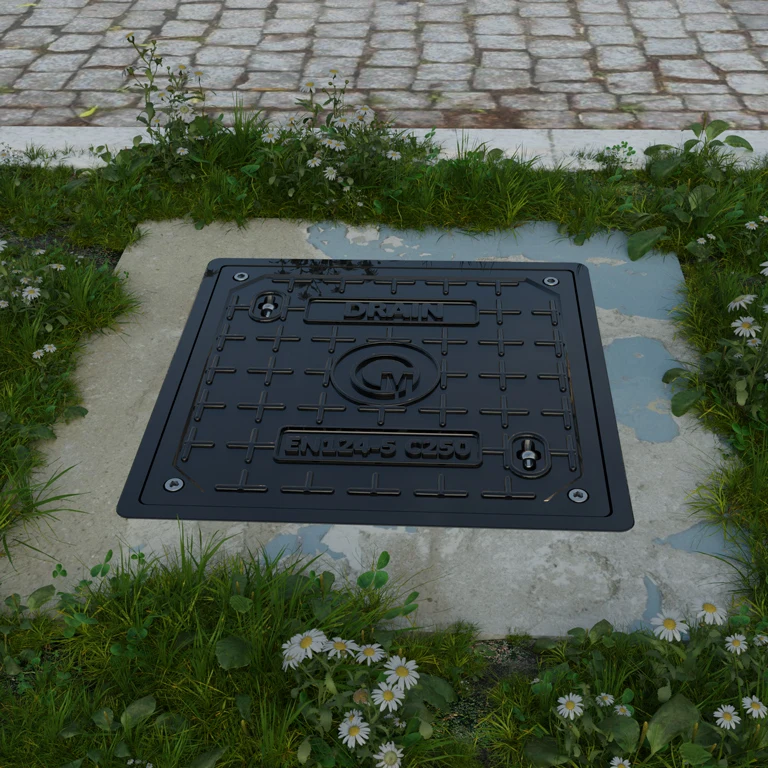 FRP Drain 350 mm  EN124 C250 Sewer Manhole Cover Manufacturer