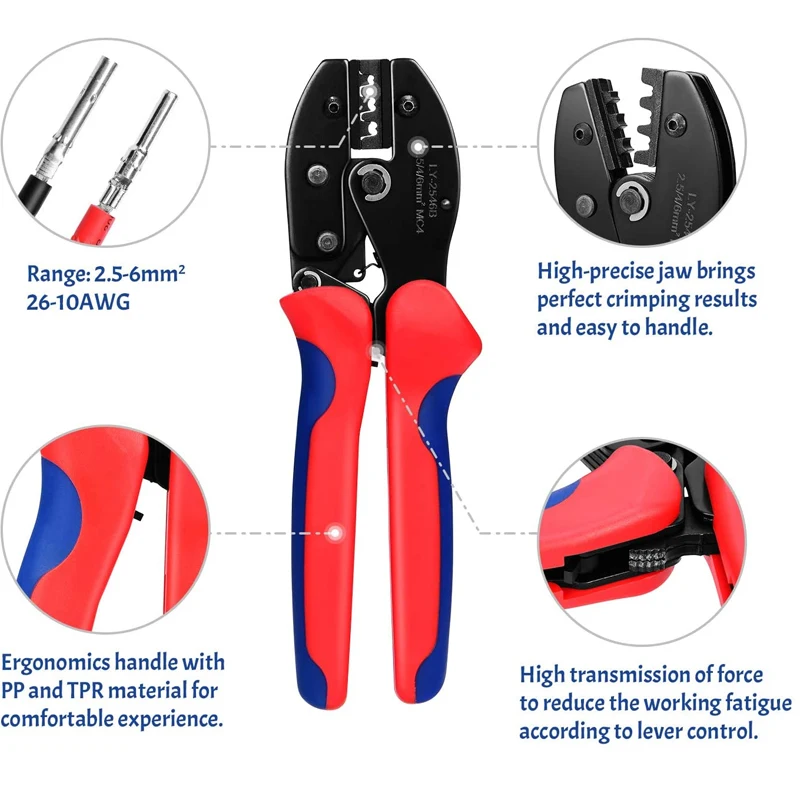 Solar Terminal Crimping Tool LY-2546B Crimping Pliers Hand Tool Kit Solar Connector Pliers
