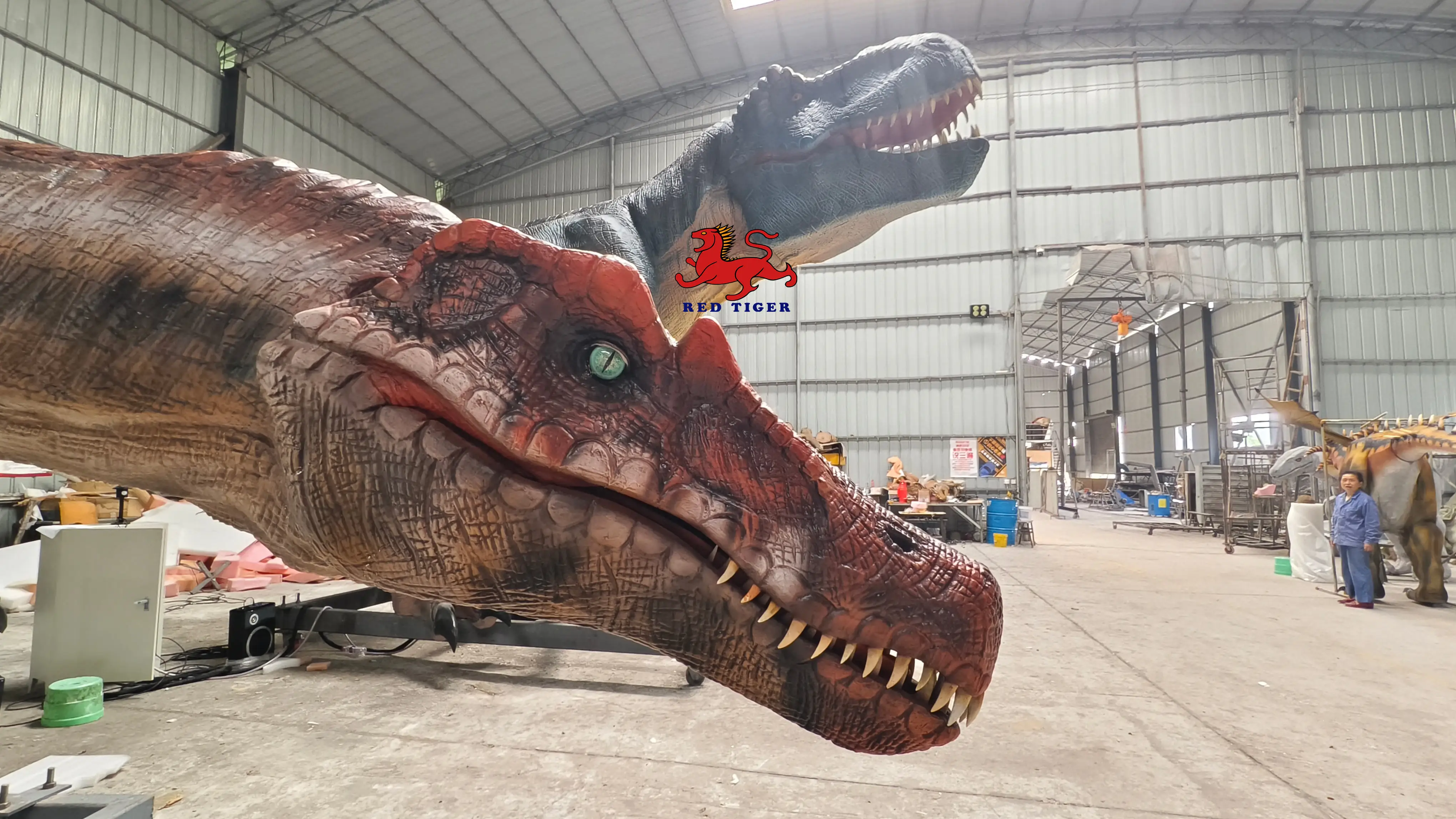 Jurassic Life Size Spinosaurus Mechanical Simulation Animatronic Dinosaur Sculpture For Dino Park Bar Restaurant Mall