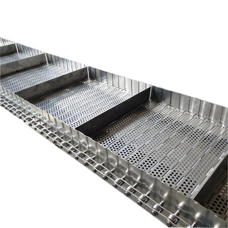 Stainless steel wire mesh chain plate conveyor belt baffle can be added Customization Food grade perforated