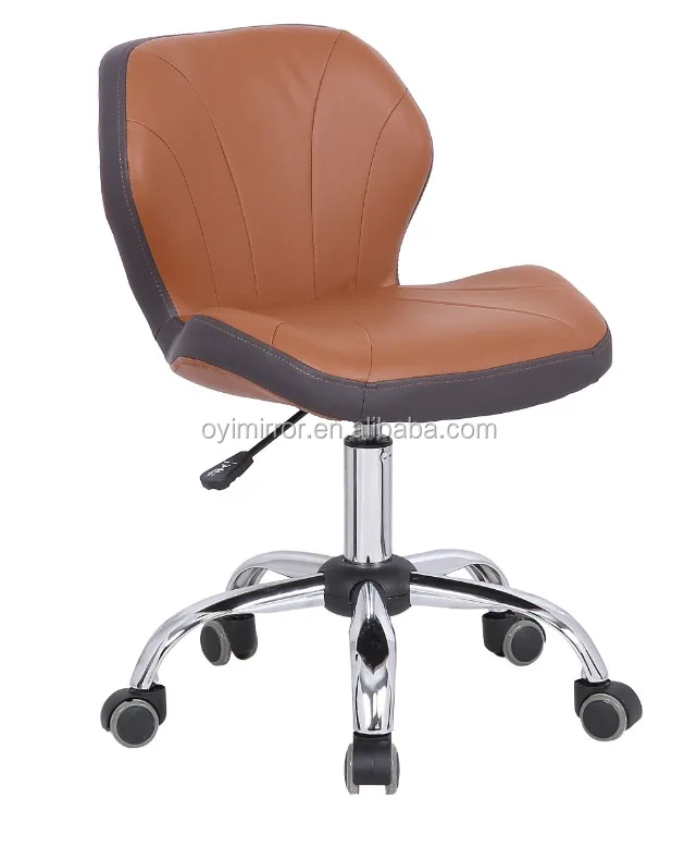 Armless stackable office visitor chair training staff modern conference room guest leather swivel chairs