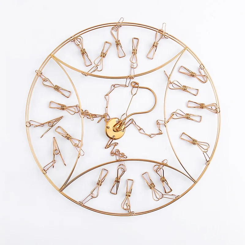 Наша фабрика производит розовое золото вешалка для одежды носков и шорт Нижнее белье Сушка нержавеющая сталь цветок носки вешалка с колышками