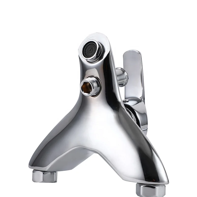 New Dual Hole Bathroom Shower Tap Bath Faucet Hot And Cold Bath Shower Mixer
