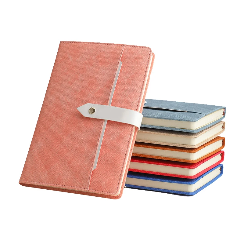 High Quality Custom Print Logo Hardcover A5 Pu Leather Travel Notebook Journal