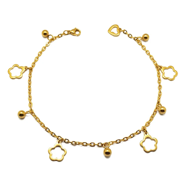Stainless Steel Summer Beach Women Accessories Silver Cross Charm Anklet
