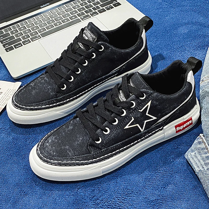 Popular Lover Denim Board shoes Treatment Effect Do The Old And Washed Casual Shoes