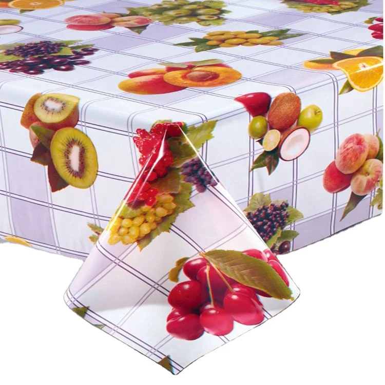 2022 новый дизайн прозрачная печатная дешевая скатерть из ПВХ на заказ