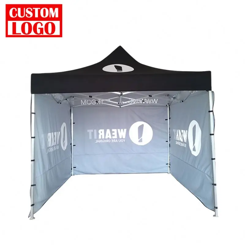Custom size Silk Screen Print pop up canopy tent with full wall Custom Canopy Tent Business Logo