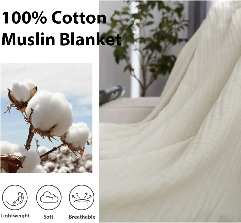 100% Cotton Throw Blanket Manufacture Knitted Throw Blanket Modern Warm blanket
