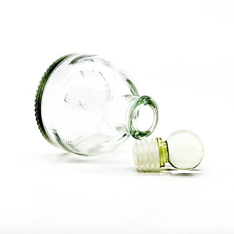 New 50ml 150ml 200ml Glass Round Reed aroma sticks holder diffuser professional Bottle with private label Glass Ball Stopper Cap