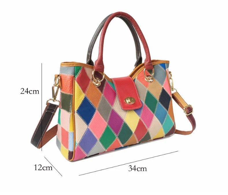 2022 popular new trendy fashion large capacity shoulder woven cow genuine leather bag patchwork tote bag women