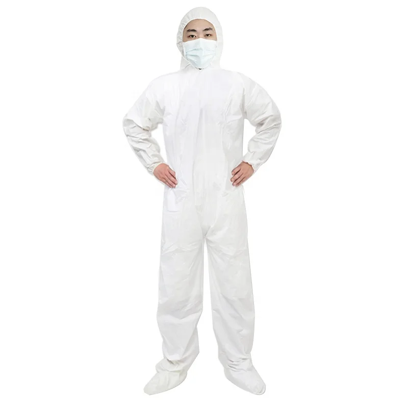 Cleanroom Nonwoven Hazmat-Suit Suit Medical Custom Ppe Safety Waterproof  Chemical For Spray Disposable Coverall Overall
