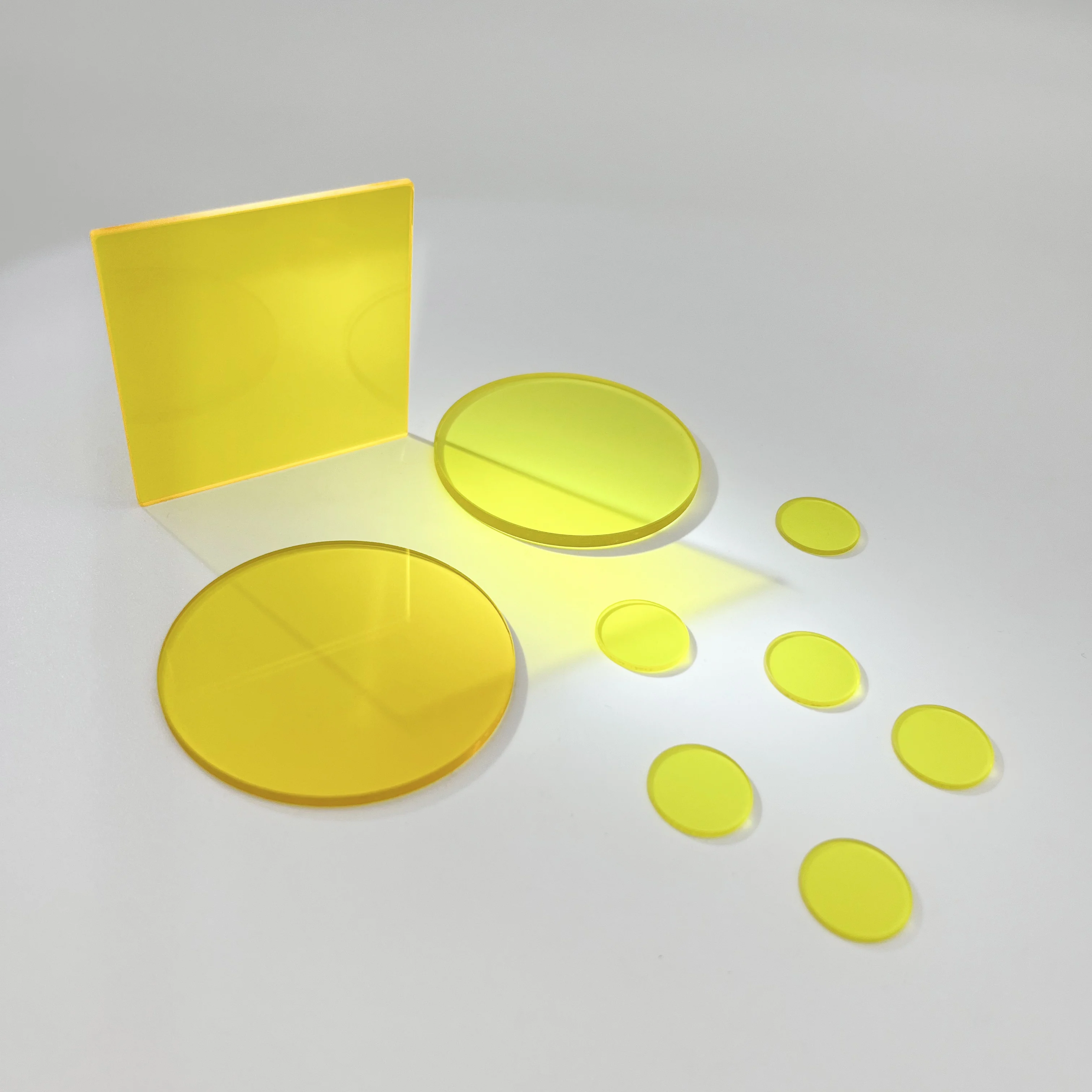 Заводские прямоугольные оптические 425nm Longpass Желтые Фильтры стекло для