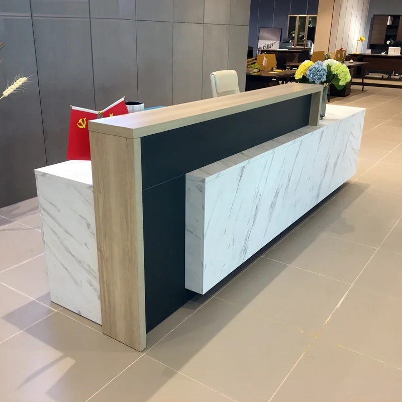 Modern Design Wood Panel Reception Desk Office Bar Beauty Salon Restaurant Front Desk-for Small Nail Salon Fronts Hospital