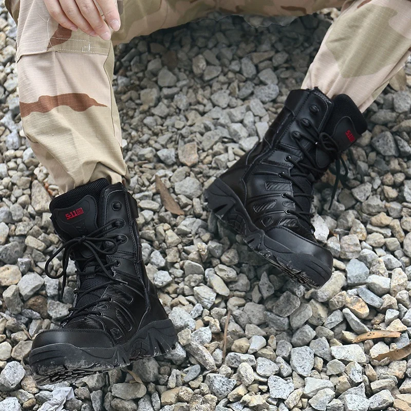 
Mens High Top Army Desert Hiking Tactical Military Boots Outdoor Combat Safty Toe Shoes 
