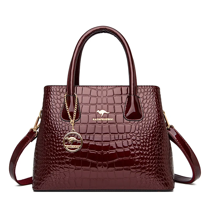 Famous Designer Bags Women Leather Handbags Luxury Ladies Hand Bags Fashion Crocodile Pattern Bag