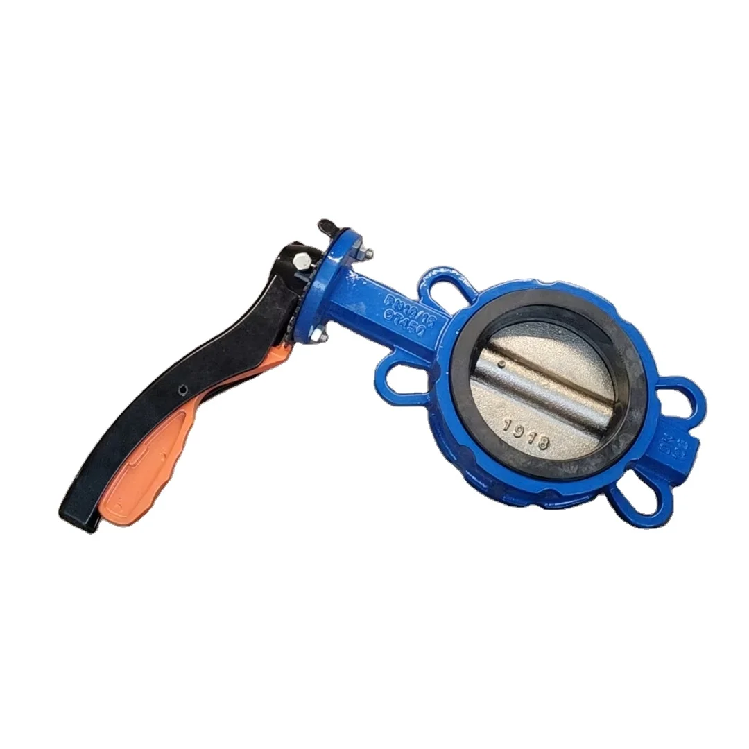 JINGHANGYU Manual Wafer Type Ductile Iron Sewage Handle Butterfly Valve Howo Truck Parts Butterfly Valve