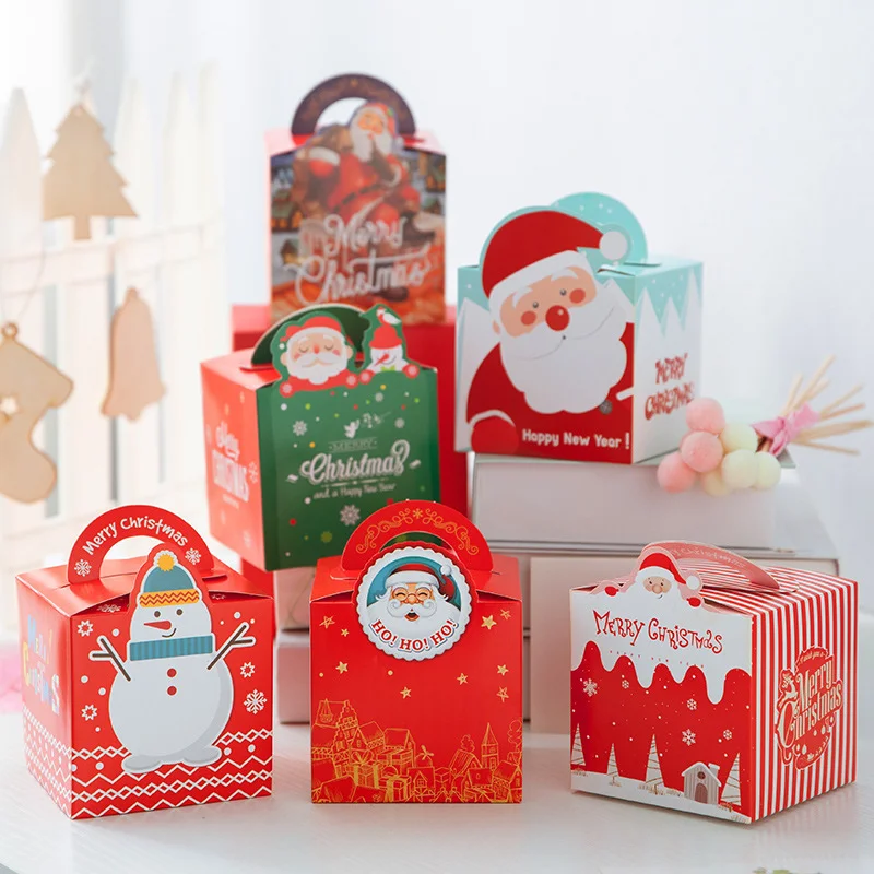 Custom Logo  Portable Party Treat Favour Gift Boxes Plain Loot Goodie Gable Box for Kids Birthdays