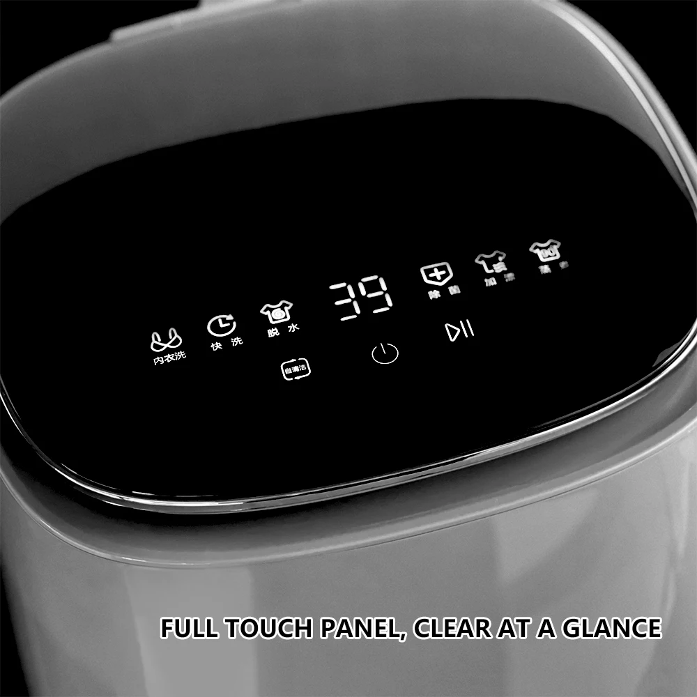 JETSHARK 0.5kg Automatic touch screen intelligent roller integrated Mini Washing Machines for Household Use