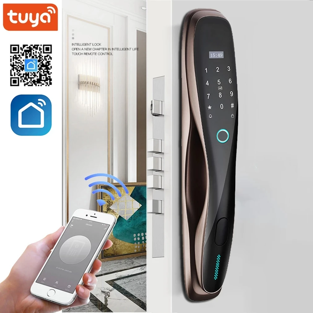 New Arrival Tuya APP Lock Fingerprint Digital Wifi Lock Compatible With Smart Home System Aluminum Alloy