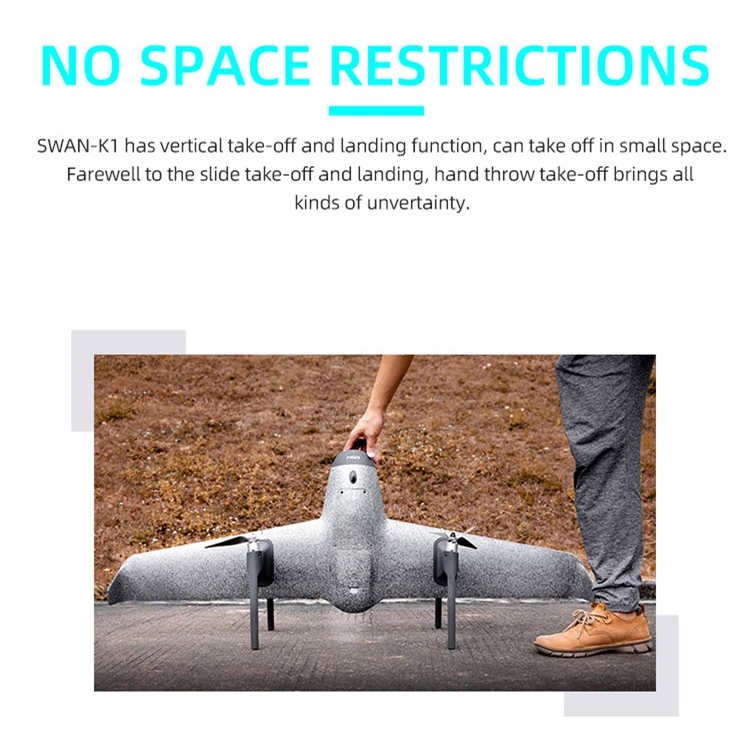  Swan K1 PRO New Technology Fixed Wing No Need Rudder Vertical Take Off Landing Professional Mini Drones 2021 FPV Racing