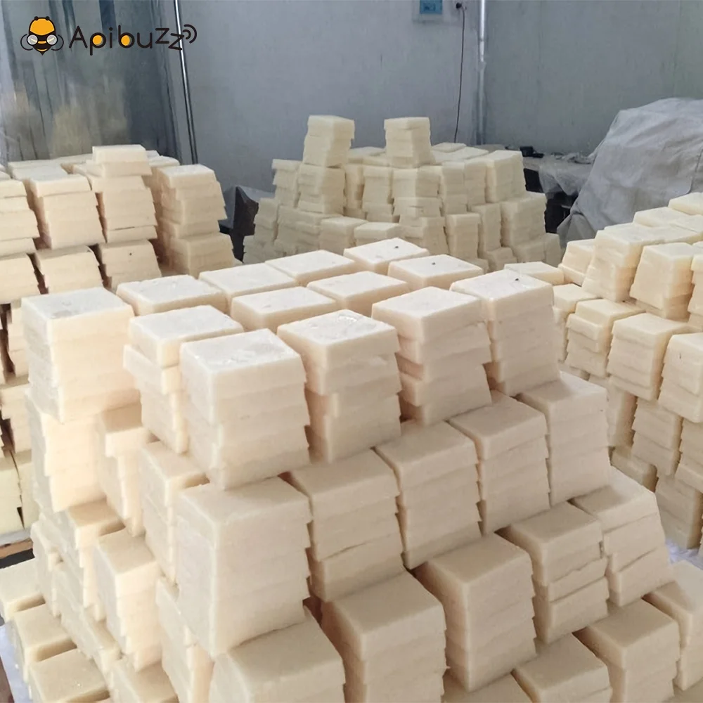 White Pure Beeswax Block Edible Bee Wax Bars for Making Wax Food Wrap,Cosmetics,Healing Salve,Candles Beekeeping Apiculture