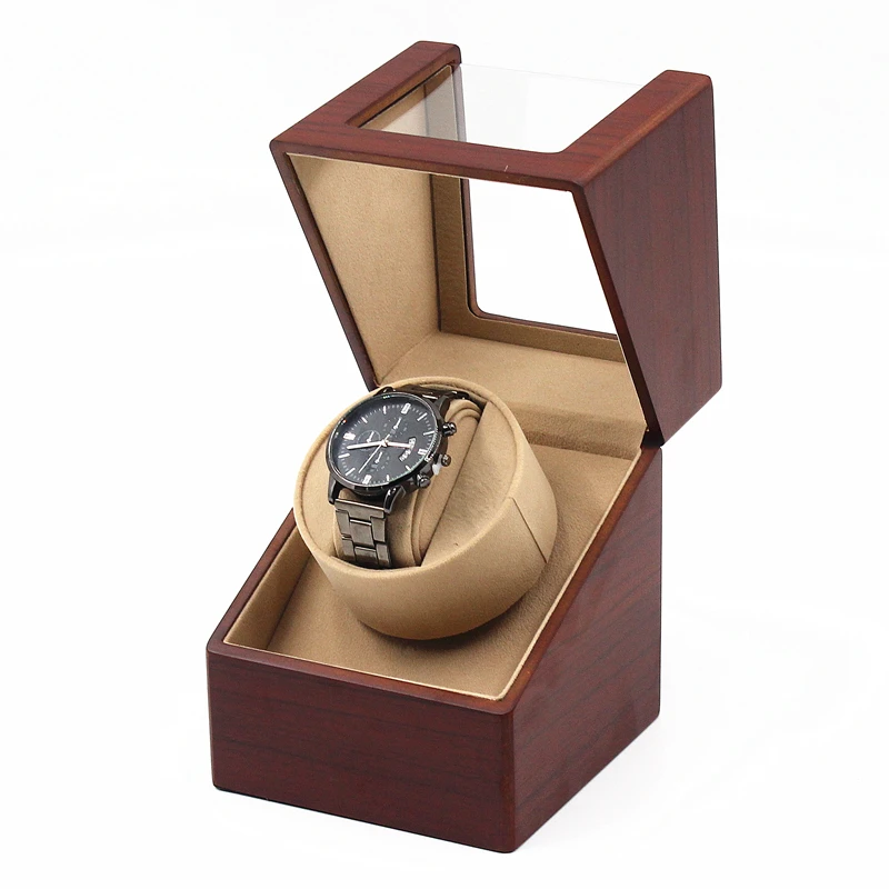 China plant OEM watch box motor piano finishing single rechargeable battery automatic watch winder box
