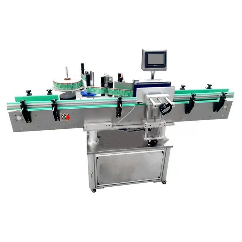 Full Auto Round Bottle Front and Back Double Sided Two Stickers Labeling Machine