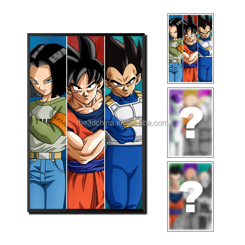 LENS Wholesale Custom Printing 3d Flip Effect Lenticular Sheet Anime Poster Art Wall Decoration Pictures