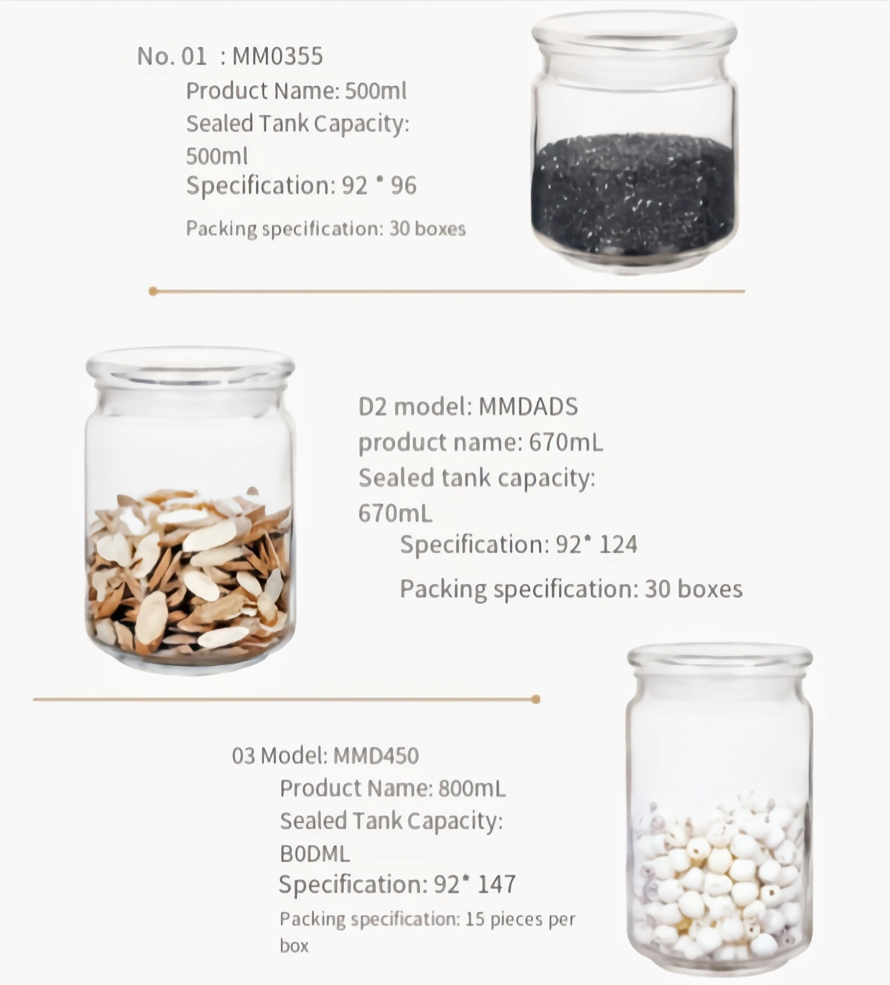 The suitable price of the bottle is set with moisture-proof glass jar, and the home installed grain storage tank is sealed with