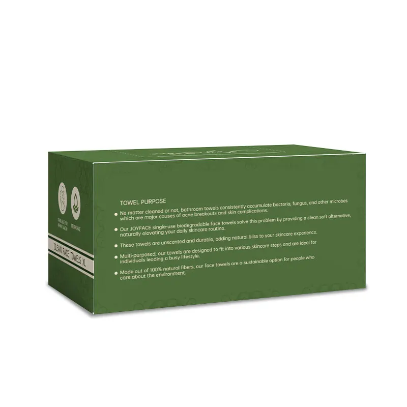 2 Options Low MOQ Cotton Tissues Disposable Biodegradable Face Towels for Washing Face