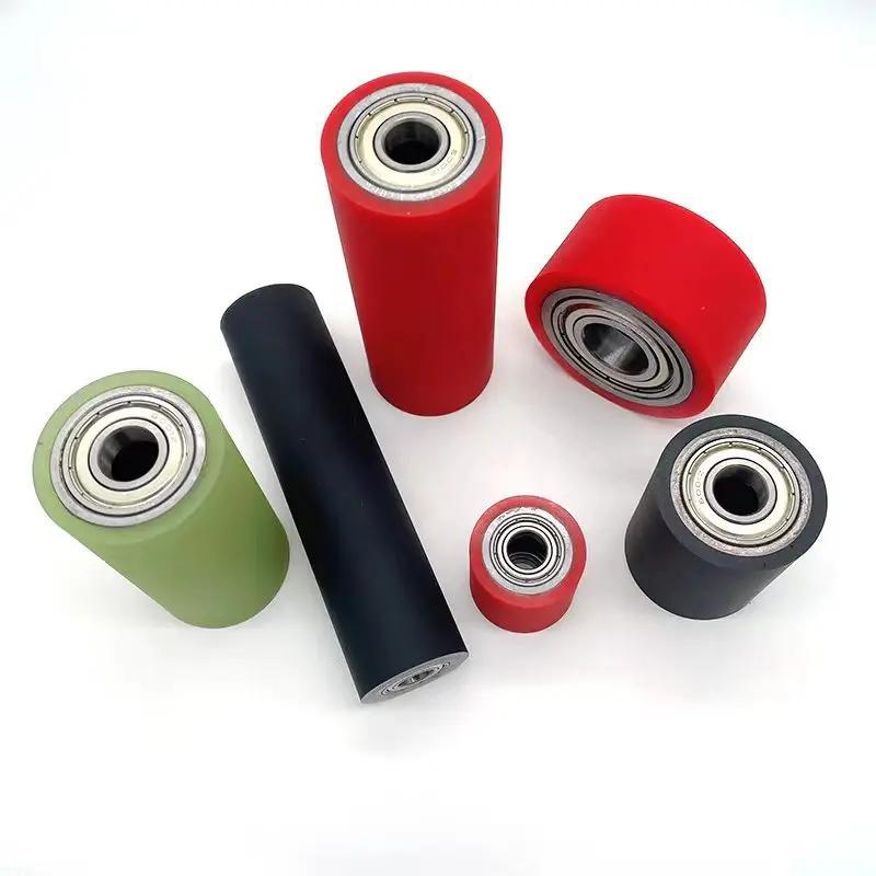 Полиуретановый силиконовый резиновый ролик полиуретановый неприводный с двойным