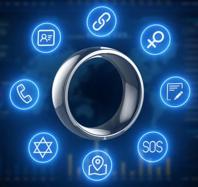 Gostar Jewelry Magic Wear NFC Smart Ring Finger Digital Steel Ring Suitable For Android Phones With Functional Couple Ring