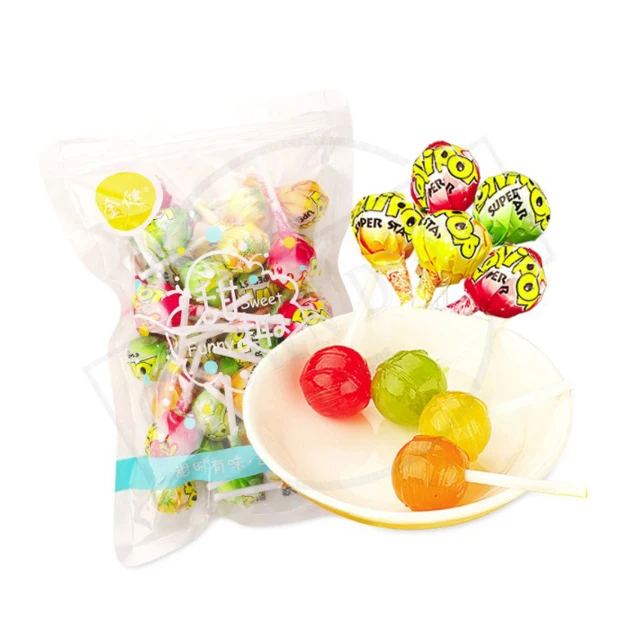 
Hard fruit flavor lollipop pineapple strawberry orange green apple candy bulk sale OEM/ODM high quality sweets and candies 