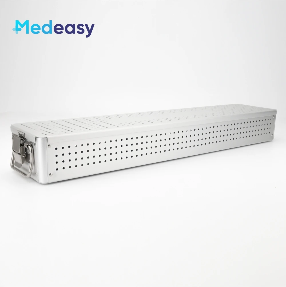 Aluminum Alloy Ureterorenoscopy Disinfection Case Box Autoclavable Sterilization Container