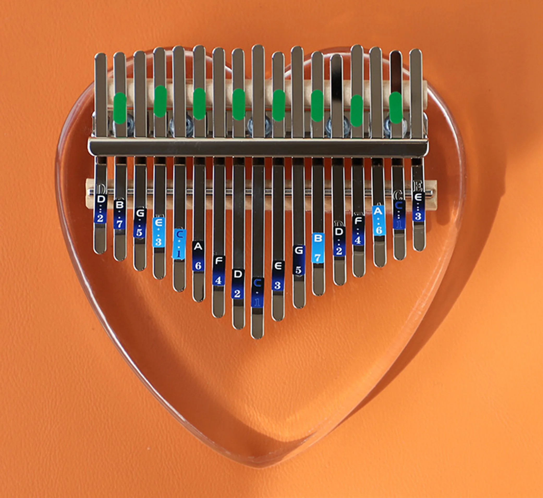 Wholesale Color Chromatic kalimba parts Note stickers phonetic kalimba accessories musical instrument 17 keys Thumb Piano