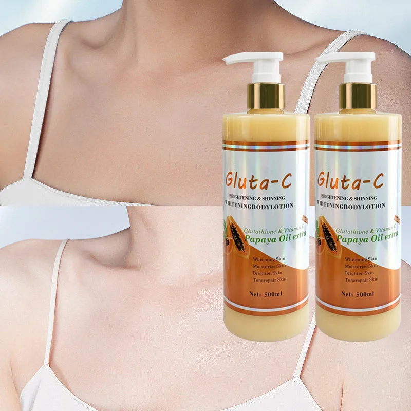 Natural Whitening Papaya Oil Extract Body Cream Day And Night Brightening Moisturizing Lotion Vitamin C Body Lotion